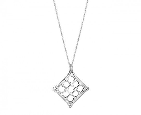 2 Inch Veneto Large Pendant Necklace in Sterling Silver