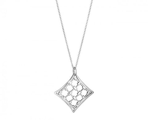 2 Inch Veneto Large Pendant Necklace in Sterling Silver