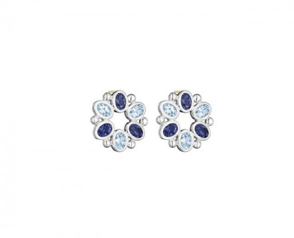 Sterling Silver Sparkler Iolite Stud Earrings