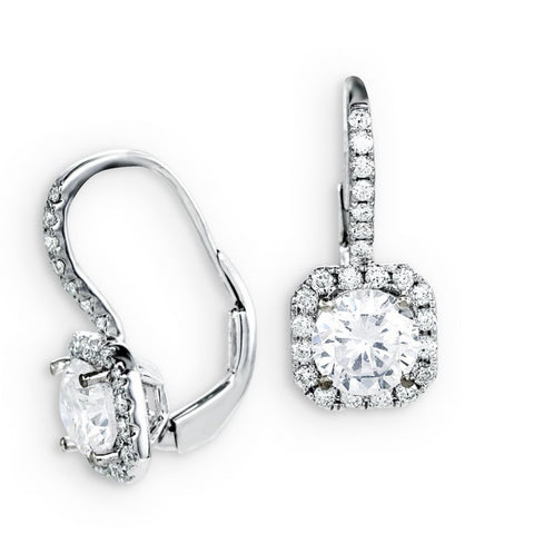 18KW Diamond Earrings 0.42 ctw