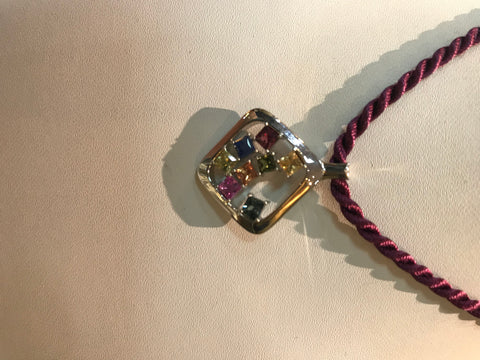 Sapphire Confetti Necklace