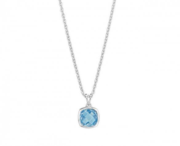 Etoiles Blue Topaz Pendant Necklace on 16 to 18 Inch Chain