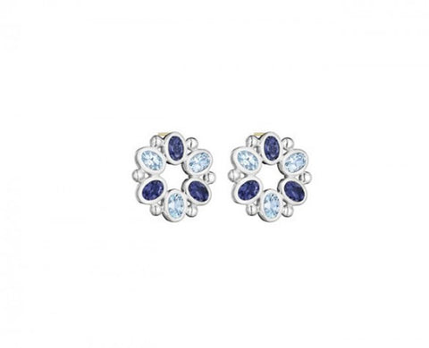 Sterling Silver Sparkler Iolite Stud Earrings