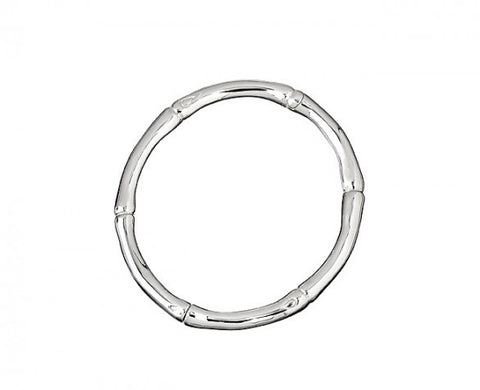 6mm Sterling Silver Bamboo Hinged Bangle Bracelet