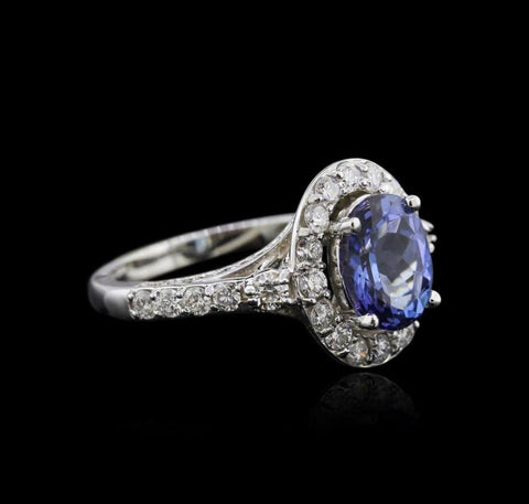 14KW 2.20 Tanzanite and Diamond Ring