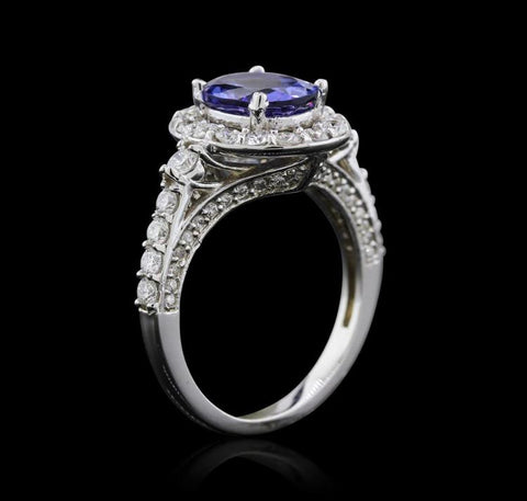 14KW 2.20 Tanzanite and Diamond Ring