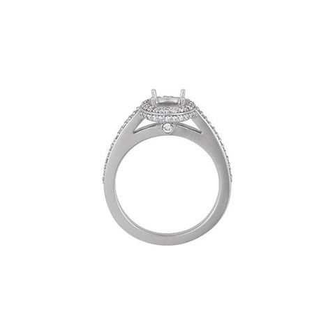 14K White Gold Engagment Ring 1/2ct center diamond with 1/3ct accent diamonds.