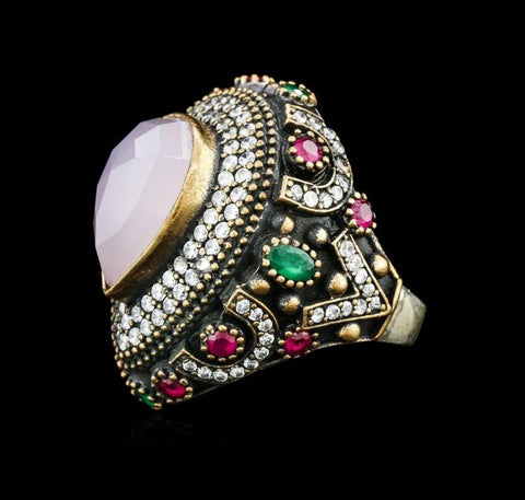 Lab Created Multi-Gemstone Ladies Ring