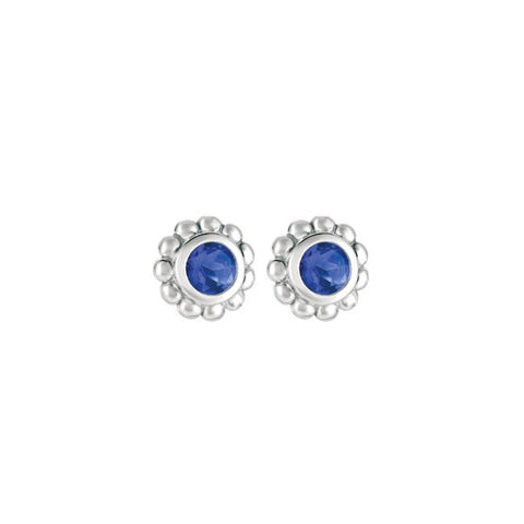 Iolite Sparkler Earrings in Sterling Silver