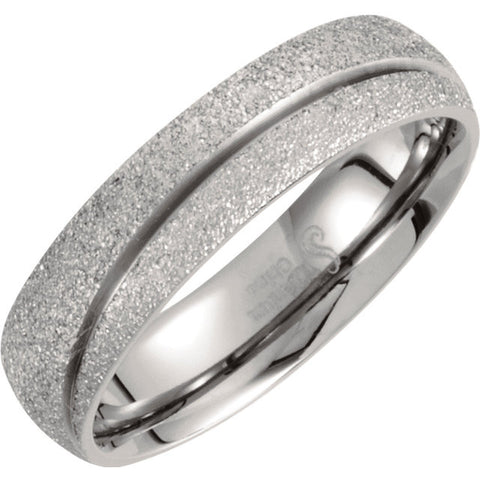Titanium Sandblast 6mm Men's Design Band